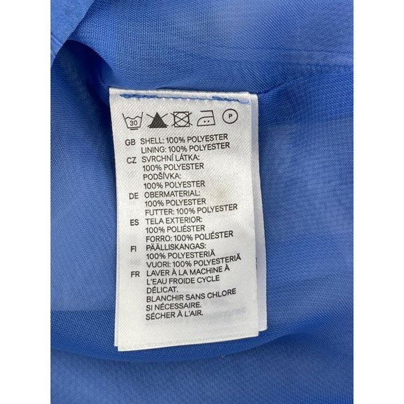 H & M Women's Blue Hummingbird Floral Print Pockets Skirt Back Zip Size 8 - Picture 10 of 15